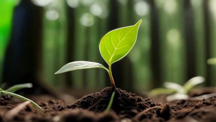植物生长 生根发芽希望萌芽绿色希望
