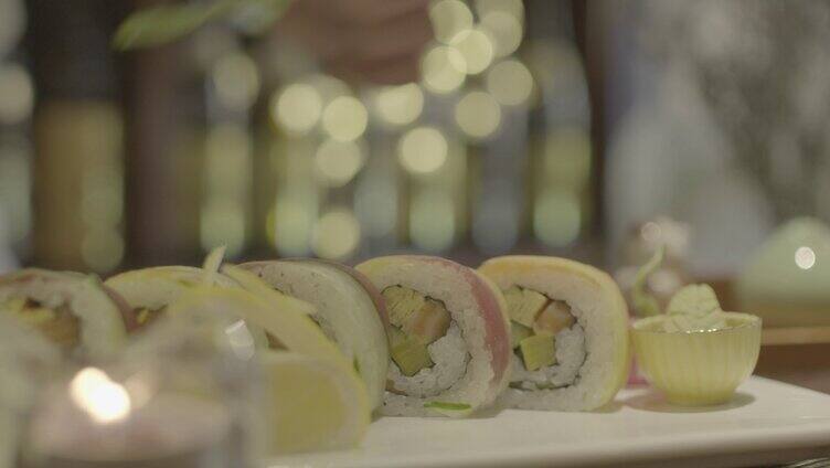 寿司-灰片-寿司制作过程-美食视频素材