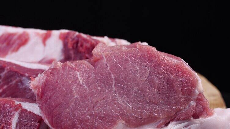 切菜切肉-瘦肉青菜-猪肉瘦肉-切肉素材