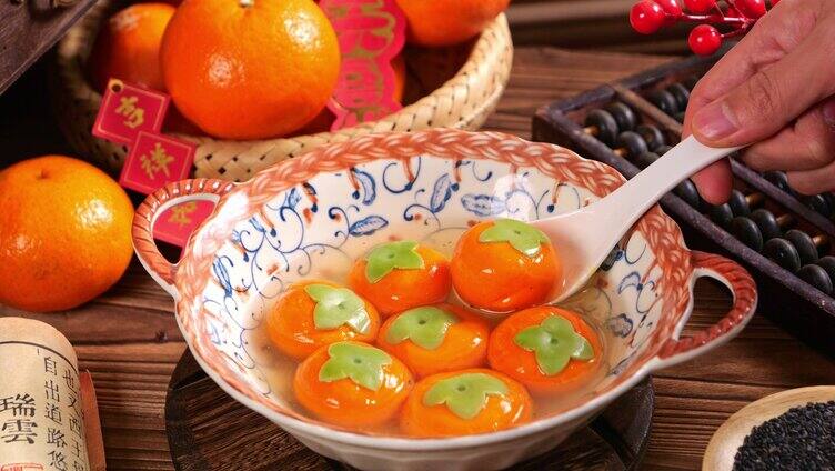 元宵节煮柿子汤圆