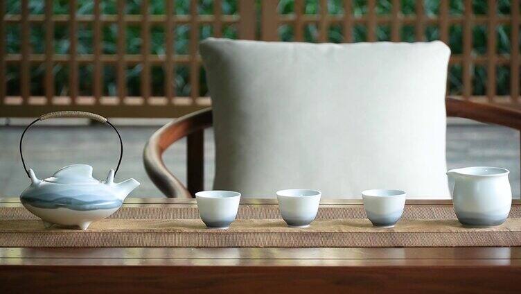 中式茶室 茶桌  