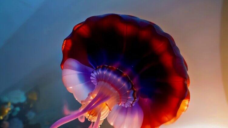 水母海洋生物蓝色梦幻唯美