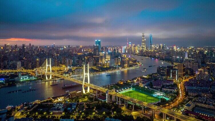 上海夜景 城市夜景 陆家嘴金融城 繁华