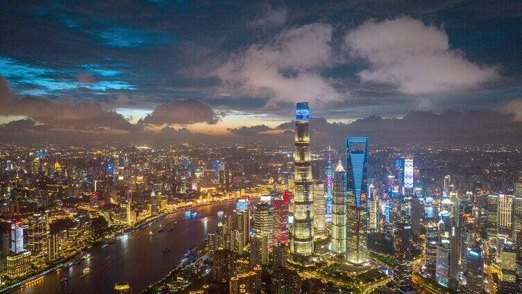 上海夜景 城市夜景 陆家嘴金融城 繁华