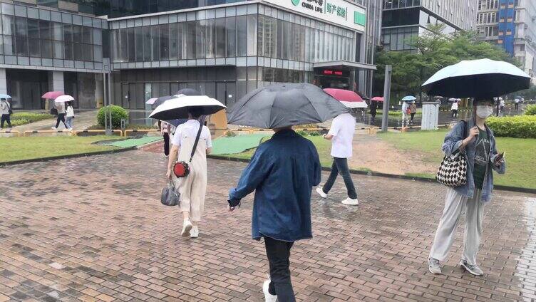 下雨打雨伞 伞