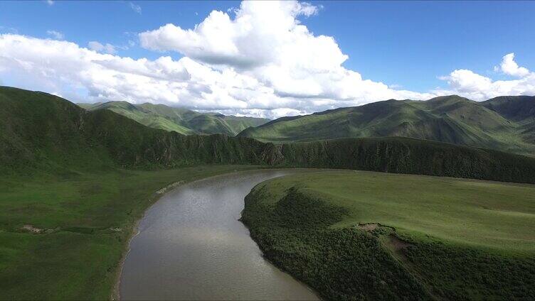 草原美景 久治 门堂 黄河湾 流动的云