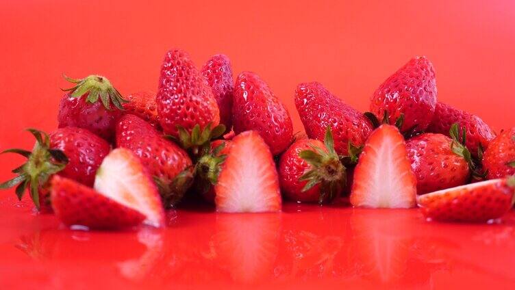 草莓-新鲜草莓-微观世界-创意拍摄