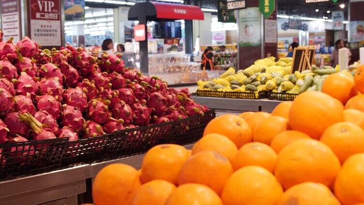 超市水果 商场 超市 蔬菜 水果 买水果