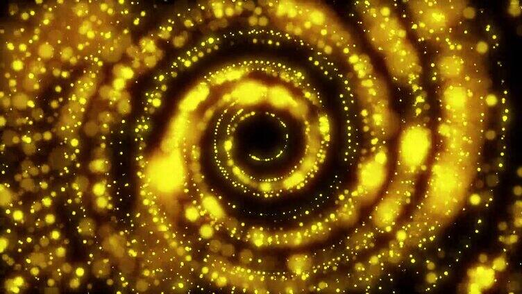 螺旋金色粒子背景