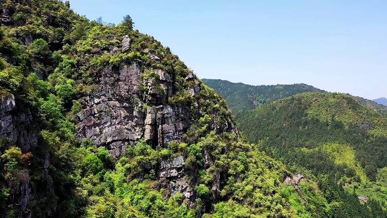 青龙峡隧道青龙峡谷航拍