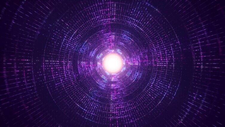 粒子光线环形圆环隧道穿梭特效4KAE模板