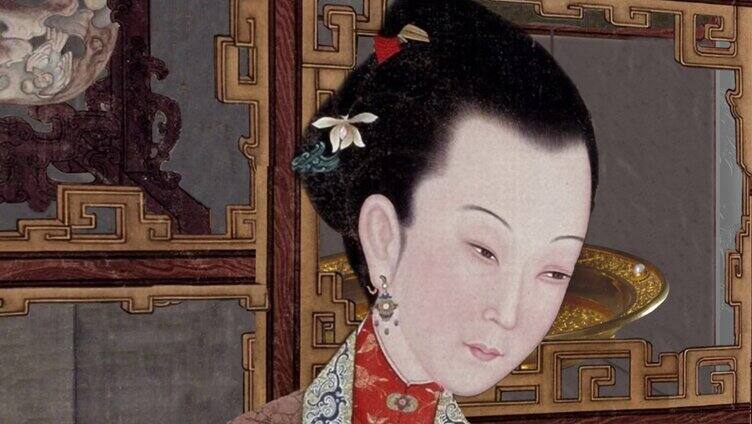 清朝皇帝《雍正十二美人图》 之二1080