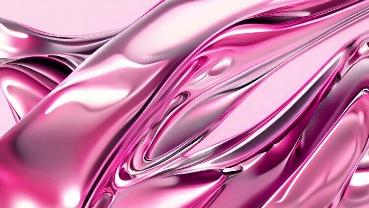 粉色质感波纹背景  液体背景 动态场景