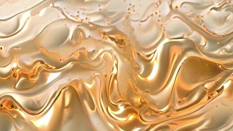 液态金色质感背景  液态波纹背景 质感