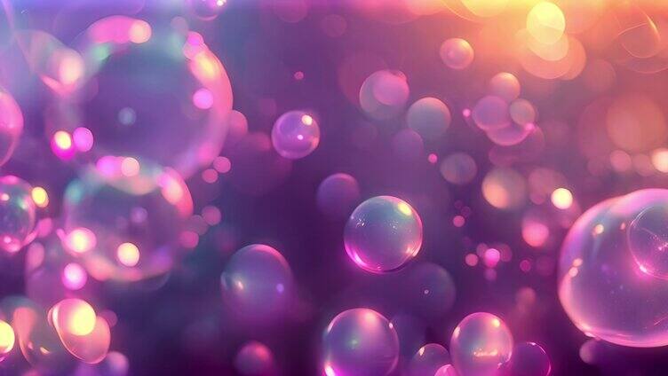 唯美气泡 气泡背景 多彩泡泡 彩色