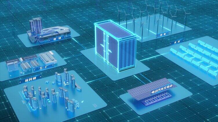 AE自定义模型科技电网新形态