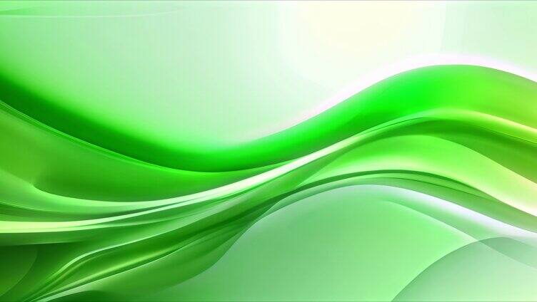 绿色丝绸波纹背景 绿色背景 抽象波纹