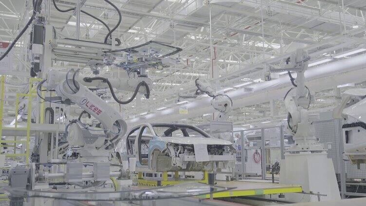 新能源汽车汽车生产人工智能生产车间