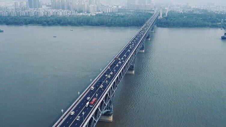 航拍南京长江大桥