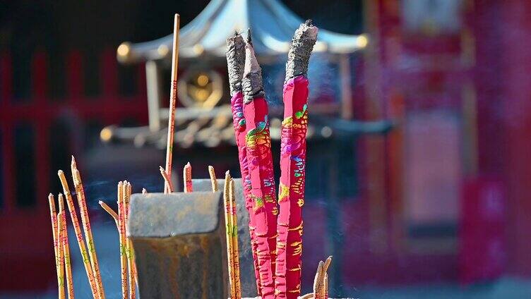 寺庙烧香祈福庙宇风光