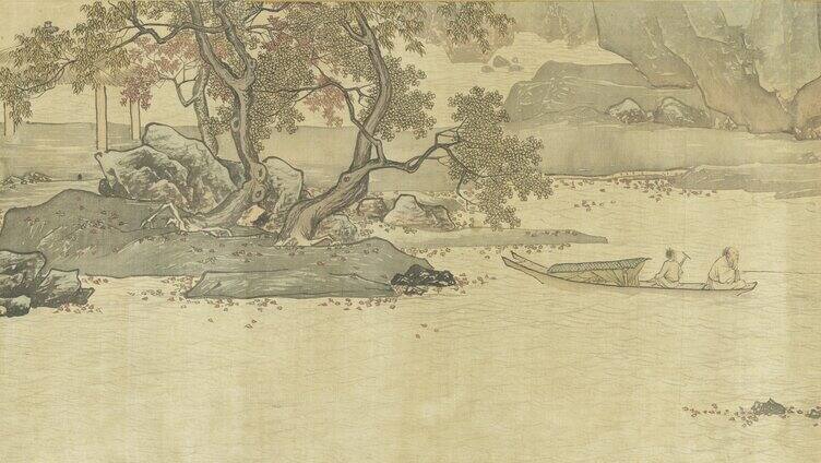 明西元1368-1644唐寅溪山漁
