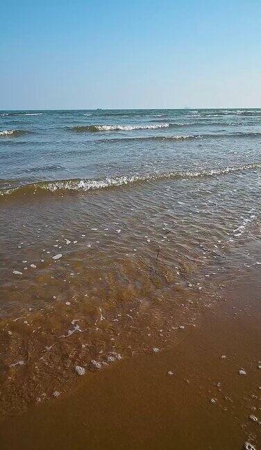 无人海边沙滩海浪