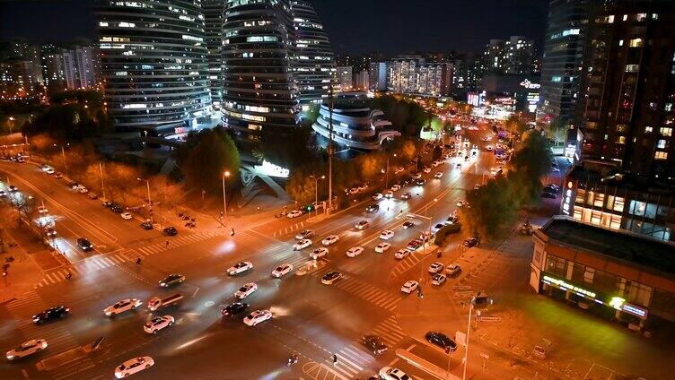 城市车流夜景