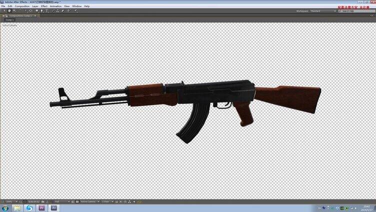三维合成素材E3D模型库-AK步枪