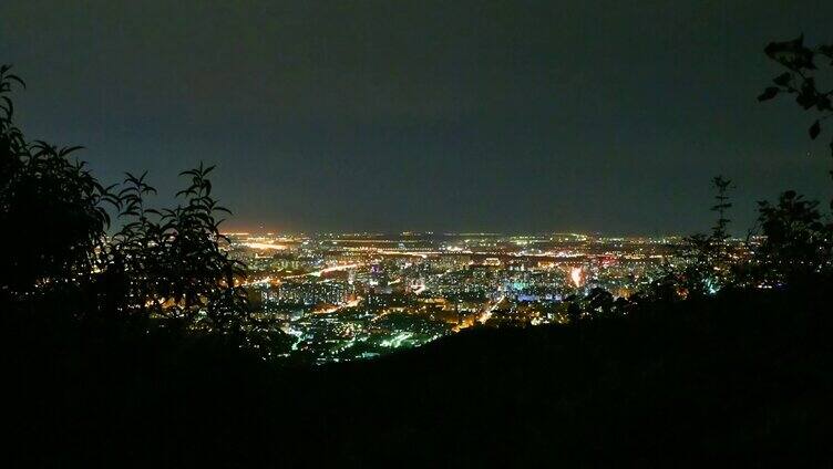 北京城市鸟瞰全景夜景风光航拍