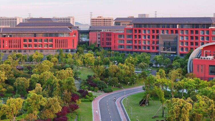 航拍宁波大学梅山校区  浙江高校校园