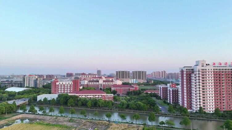 航拍上海中医药大学 中医大学 上海医学院