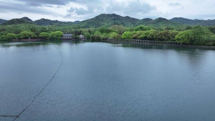 4k航拍西湖桥全景