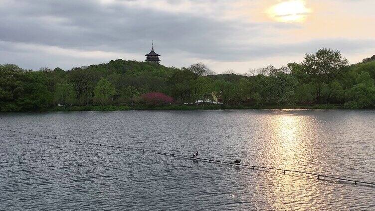 4k航拍西湖风光