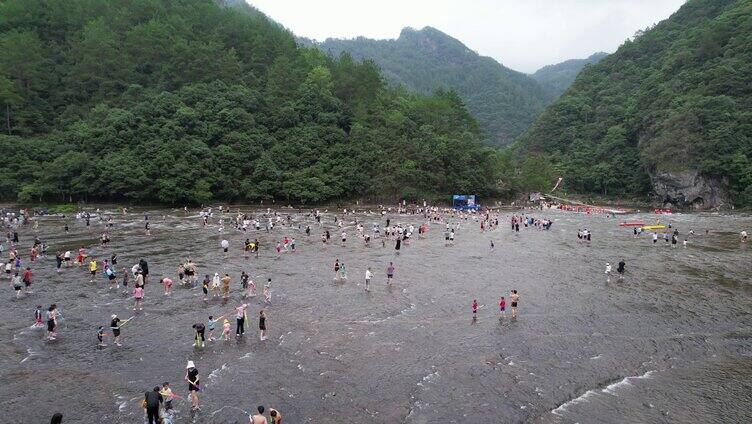 福建省宁德市屏南白水洋航拍