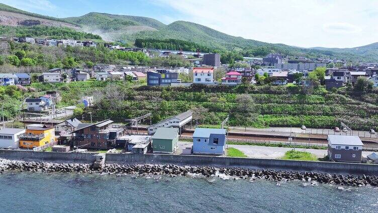 北海道 小樽 日本 日本航拍 海边 村庄