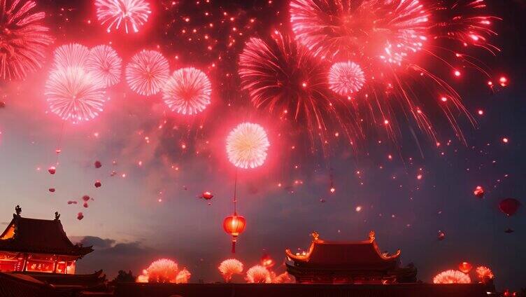 2024中国年过年氛围团员新年元宵节日