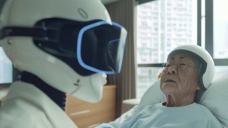 智慧养老医护人工智能机器人4K