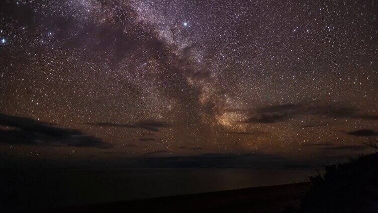 星空湖泊银河天空延时摄影风云变换