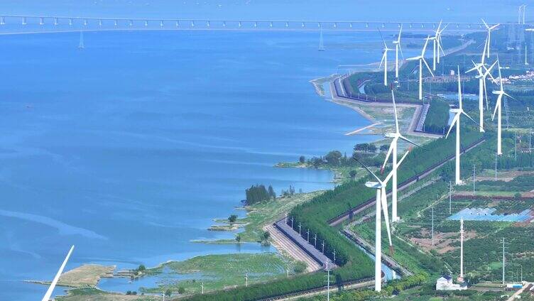 航拍上海青草沙水库  上海水源地