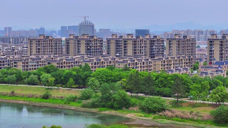 航拍安吉未来小镇安吉城市风景安吉宣传片