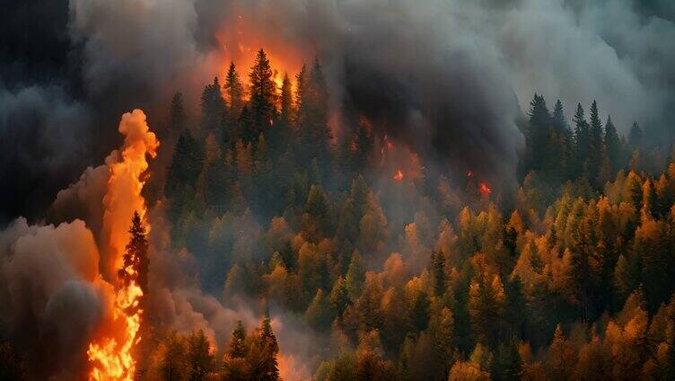 森林火灾大火自然灾害