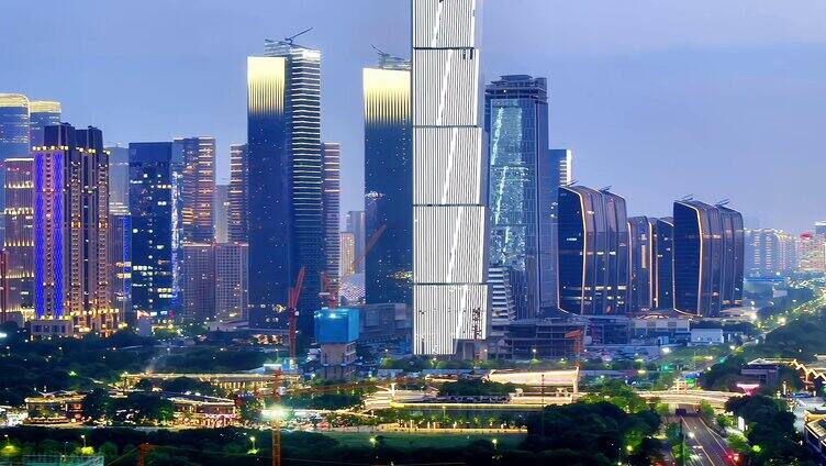 杭州航拍高楼大厦