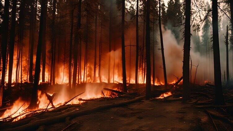 森林火灾 火焰燃烧