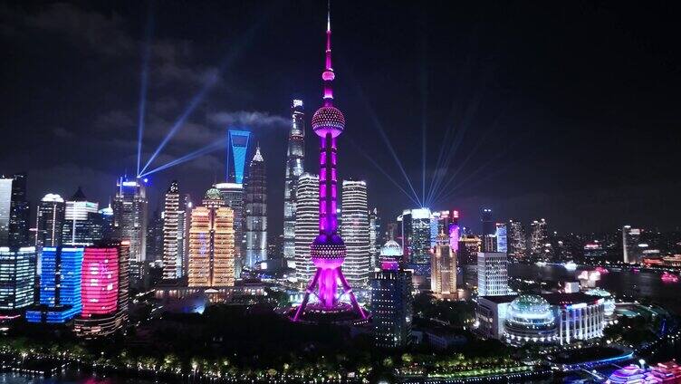 2024年上海首场灯光秀4k超清视频