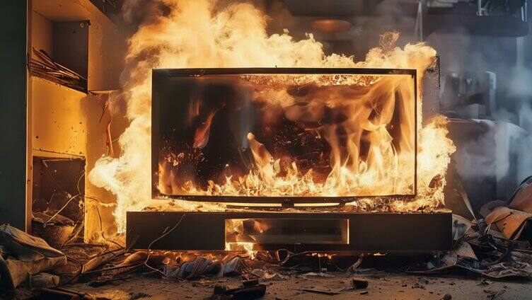 液晶电视机起火火灾
