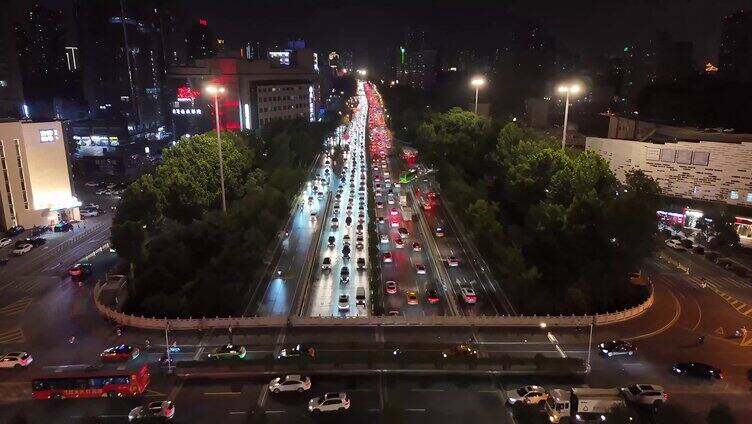 西安二环路夜景车流