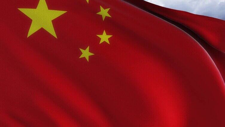 中国五星红旗飘扬