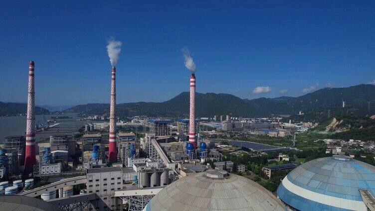 航拍中国发电厂发电站