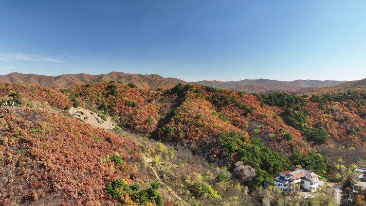 辽宁千山秋景航拍