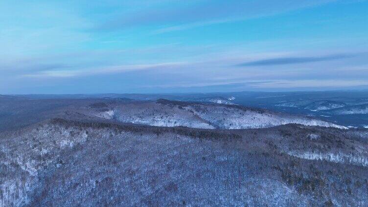 航拍4K大兴安岭漠河林海雪原